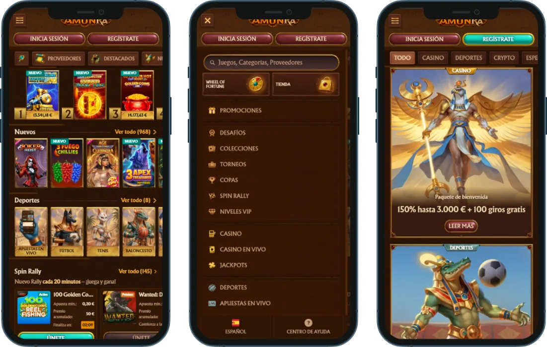 Versión móvil de Amunra Casino Versión móvil de Amunra Casino